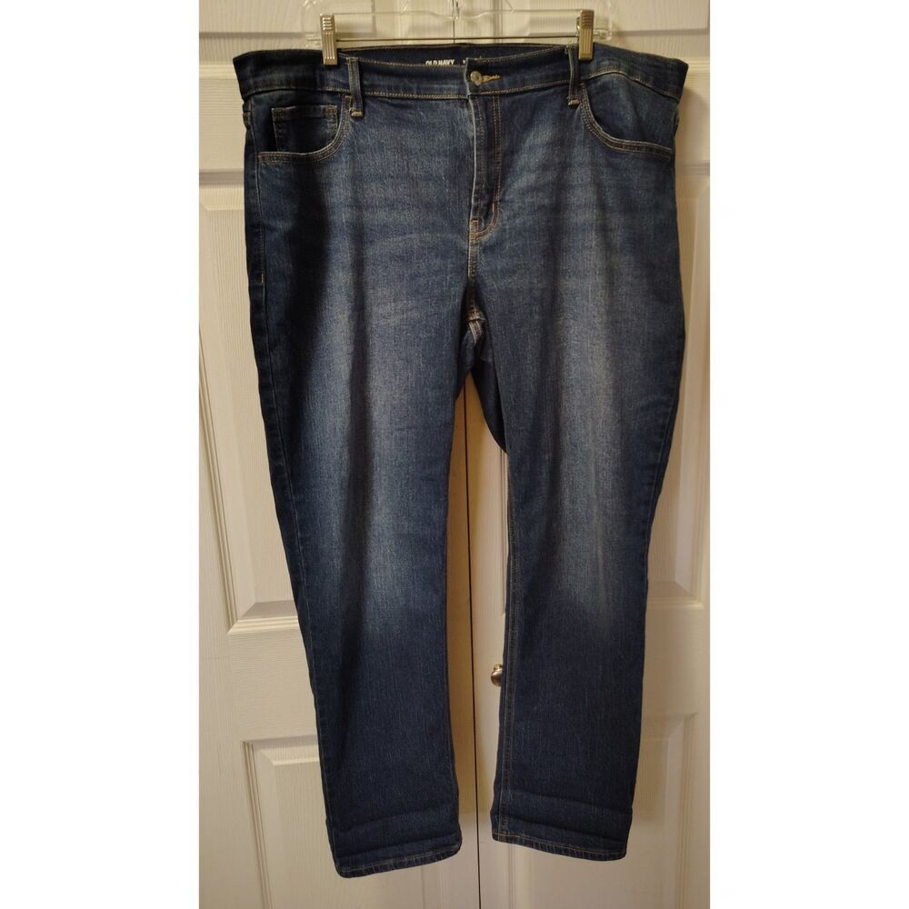 Old Navy Size 16 Mid-Rise Wow Boyfriend Blue Denim Jeans